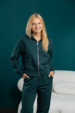 Костюм 24.2436 н Трикотаж петля, колір Темно зелений , 40(XS), 42(S), 44(М) - Зображення 4