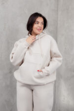 Жіночий костюм 23.2085 48(XL)- 50(2Xl), 52(3Xl)-54(4XL), колір ніжно-молочний - Зображення 4