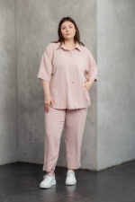Жіночий костюм 24.2327 48(Xl), 50(2XL), 52(3XL), колір пудра