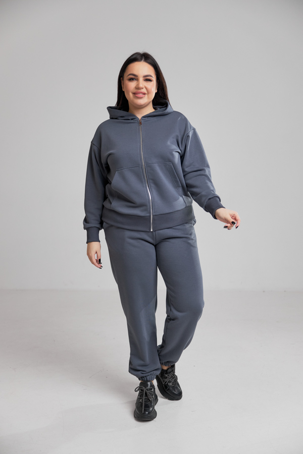 sera2273 Костюм 25.2567 б Трикотаж петля, колір Графіт, 46(L), 48(XL), 50(ХХL) - Зображення 1