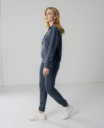 Костюм жіночий 22.1417, 42(S), 44(M), 46(L), 48(XL), графіт, стиль casual (кежуал), замшевий костюм на замку - Зображення 2