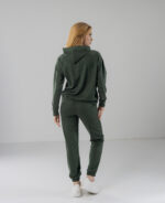 Костюм жіночий 22.1417, 42(S), 44(M), 46(L), 48(XL), хакі, стиль casual (кежуал), замшевий костюм на замку - Зображення 4