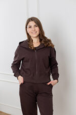 Костюм 25.2571 н Трикотаж двухнитка, колір Темний шоколад, 40(XS), 42(S) - Зображення 4