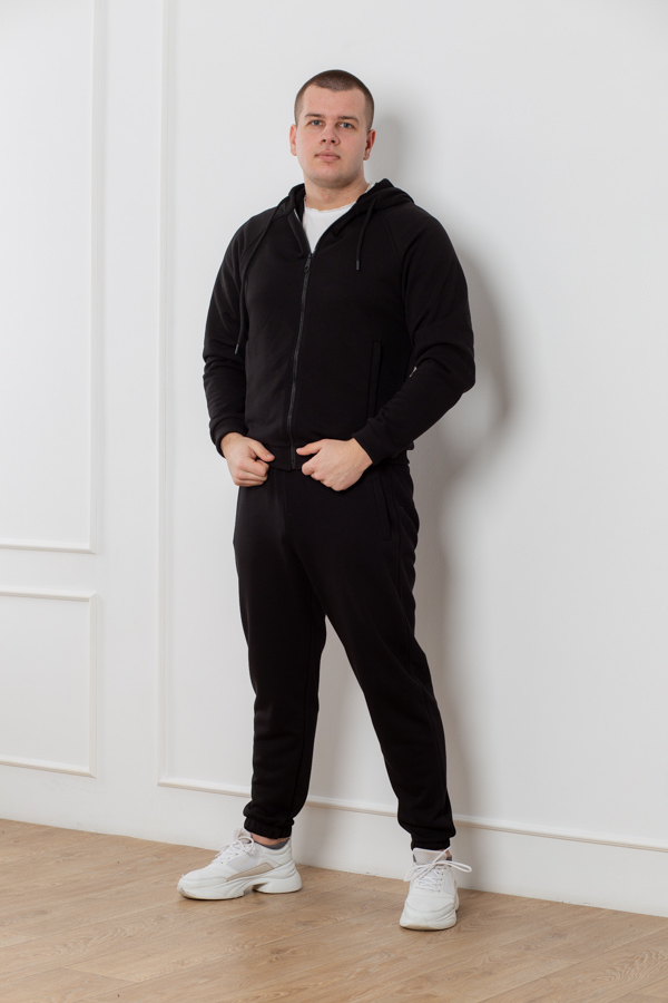 img_5394 Костюм 25.2561 н М,L.XL, Трикотаж петля, колір Чорний - Зображення 1