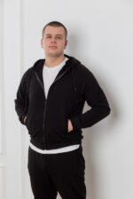 Костюм 25.2561 н М,L.XL, Трикотаж петля, колір Чорний - Зображення 4