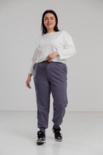 Жіночі штани 23.2194 48(XL), 50(2XL), 52(3XL), колір темний графіт