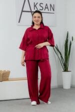 Костюм 25.2656 б Льон, колір Бургунді, 48(XL), 50(ХХL), 52(3XL)
