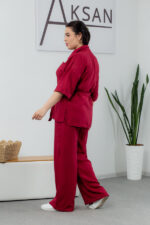 Костюм 25.2656 б Льон, колір Бургунді, 48(XL), 50(ХХL), 52(3XL) - Зображення 3