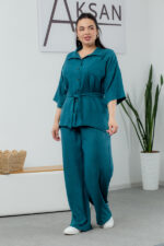 Костюм 25.2656 б Льон, колір Темно зелений , 48(XL), 50(ХХL), 52(3XL) - Зображення 2