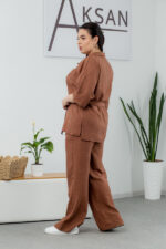 Костюм 25.2656 б Льон, колір Світло шоколадний, 48(XL), 50(ХХL), 52(3XL) - Зображення 3