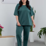 Set 25.2678 tricot dublu, culoare Verde închis , 58(6XL), 60(7XL)