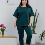 Комплект 25.2678 двуконечен трикотаж, цвят Тъмнозелен , 52(3XL), 54(4XL), 56(5XL)