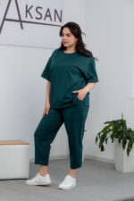 Комплект 25.2678 двуконечен трикотаж, цвят Тъмнозелен , 52(3XL), 54(4XL), 56(5XL) - Image 2