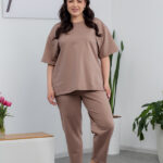 Костюм 25.2678 * Трикотаж двухнитка, колір Беж темний, 48(XL), 50(ХХL), 52(3XL)