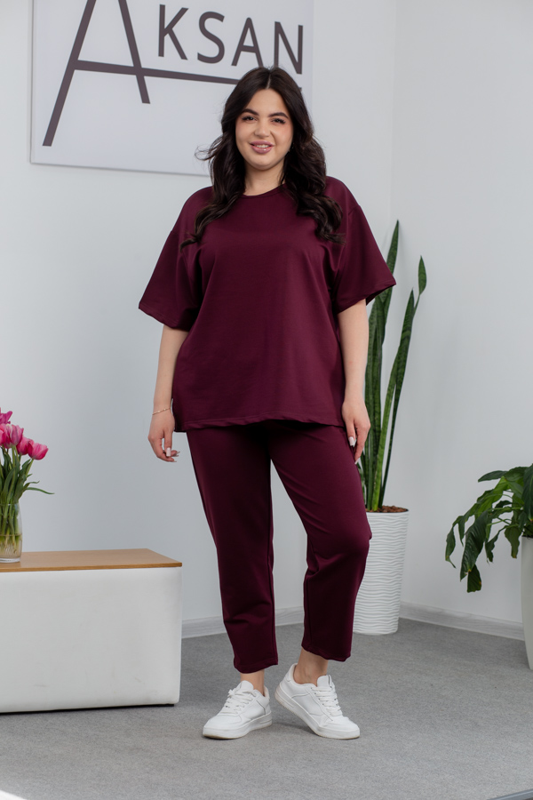 img_0948 Комплект 25.2678 двуконечен трикотаж, цвят Бургунди, 58(6XL), 60(7XL) - Image 1