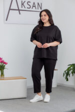 Set 25.2678 tricot dublu, culoare Negru, 58(6XL), 60(7XL) - Image 2