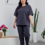 Комплект 25.2678 двуконечен трикотаж, цвят Графит, 52(3XL), 54(4XL), 56(5XL)