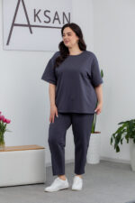 Set 25.2678 Zweifaden-Strickstoff, Farbe Graphit, 52(3XL), 54(4XL), 56(5XL) - Image 2