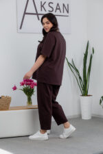 Set 25.2678 Zweifaden-Strickstoff, Farbe Schokolade , 58(6XL), 60(7XL) - Image 3