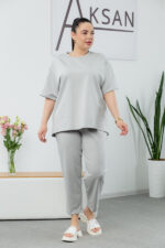 Комплект 25.2678 двуконечен трикотаж, цвят Нежно сив, 52(3XL), 54(4XL), 56(5XL)