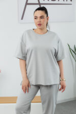 Комплект 25.2678 двуконечен трикотаж, цвят Нежно сив, 52(3XL), 54(4XL), 56(5XL) - Image 4