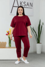 Set 25.2678 two-thread knit fabric, color Bordeaux, 52(3XL), 54(4XL), 56(5XL)