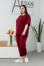 Set 25.2678 two-thread knit fabric, color Bordeaux, 52(3XL), 54(4XL), 56(5XL) - Image 2
