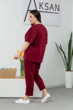 Set 25.2678 two-thread knit fabric, color Bordeaux, 52(3XL), 54(4XL), 56(5XL) - Image 3
