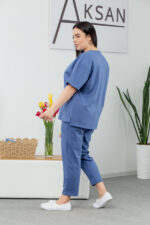 Komplet 25.2678 dzianina dresowa dwunitkowa, kolor Jeansowy, 48(XL), 50(XXL), 52(3XL) - Image 3