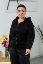 Кофта 25.2703 б Трикотаж двухнитка, колір Чорний, 48(XL), 50(ХХL), 52(3XL) - Зображення 2