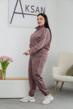 Костюм 25.2611 б Замш тонкий, колір Кавовий, 48(XL), 50(ХХL), 52(3XL) - Зображення 2