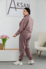 Костюм 25.2611 б Замш тонкий, колір Кавовий, 48(XL), 50(ХХL), 52(3XL) - Зображення 3