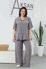 Костюм 25.2691 б Американський креп, колір Темно сірий, 48(XL), 50(ХХL), 52(3XL)