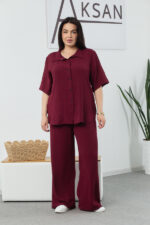 Костюм 25.2691 б Американський креп, колір Бургунді, 48(XL), 50(ХХL), 52(3XL)