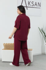 Костюм 25.2691 б Американський креп, колір Бургунді, 48(XL), 50(ХХL), 52(3XL) - Зображення 3