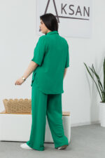 Костюм 25.2691 б Американський креп, колір Зелений, 48(XL), 50(ХХL), 52(3XL) - Зображення 3