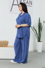 Костюм 25.2691 б Американський креп, колір Темно джинсовий, 48(XL), 50(ХХL), 52(3XL) - Зображення 2