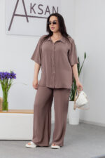 Костюм 25.2691 б Американський креп, колір Какао, 48(XL), 50(ХХL), 52(3XL) - Зображення 2