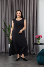 Сукня 25.2667 б Американський креп, колір Чорний, 48(XL), 50(ХХL), 52(3XL)