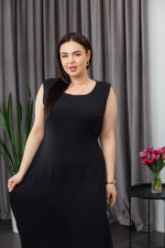 Сукня 25.2667 б Американський креп, колір Чорний, 48(XL), 50(ХХL), 52(3XL) - Зображення 4