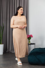 Сукня 25.2667 б Американський креп, колір Беж темний, 48(XL), 50(ХХL), 52(3XL) - Зображення 2