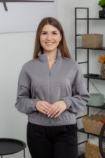 Кофта 25.2601 н Трикотаж петля, колір Сіро графітовий, 40(XS) - 42(S), 44(М) - 46(L)