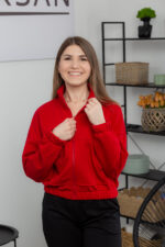Кофта 25.2601 н Трикотаж петля, колір Червоний, 40(XS) - 42(S), 44(М) - 46(L)