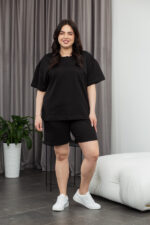 Костюм 25.2653 б Трикотаж двухнитка, колір Чорний, 48(XL), 50(ХХL), 52(3XL)