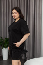Костюм 25.2653 б Трикотаж двухнитка, колір Чорний, 48(XL), 50(ХХL), 52(3XL) - Зображення 4