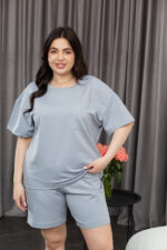 Костюм 25.2653 б Трикотаж двухнитка, колір Срібний, 48(XL), 50(ХХL), 52(3XL) - Зображення 4