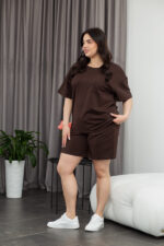 Костюм 25.2653 б Трикотаж двухнитка, колір Темний шоколад, 48(XL), 50(ХХL), 52(3XL) - Зображення 2