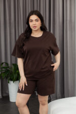 Костюм 25.2653 б Трикотаж двухнитка, колір Темний шоколад, 48(XL), 50(ХХL), 52(3XL) - Зображення 4