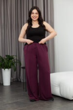 Штани 24.2322 б Американський креп, колір Бургунді, 46(L), 48(XL), 50(ХХL) - Зображення 4