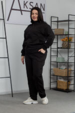 Костюм 25.2619 б Трикотаж двухнитка, колір Чорний, 48(XL), 50(ХХL), 52(3XL) - Зображення 2